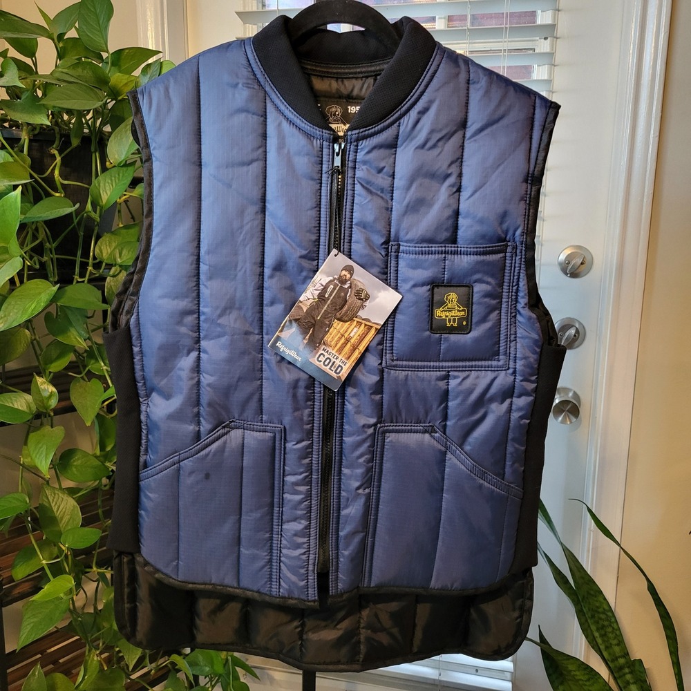 RefrigiWear 0599R Insulated Workwear Vest Navy Blue Mens Medium NWT
